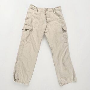 Banana Republic Factory - Men's Linen Straight-Leg Cargo Pants 32/32